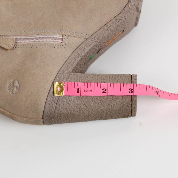 Timberland Suede Heeled Ankle Boots Tan 9.5 Zip - Picture 10 of 10